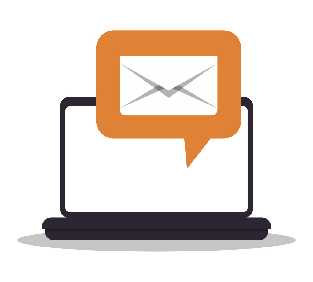 Email marketing  design over white background, vector illustration.